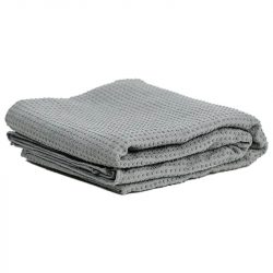 Yoga handdoek antislip grijs